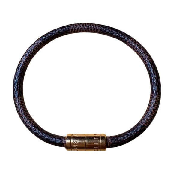 Louis Vuitton Damier Ebene Leather Bracelet - Picture 1 of 3